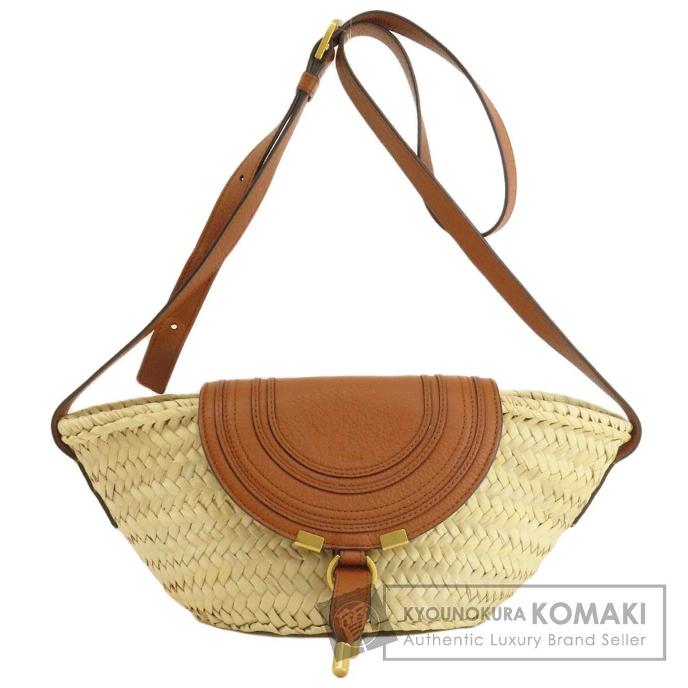 Chloe Straw Tan Basket Bag Shoulder